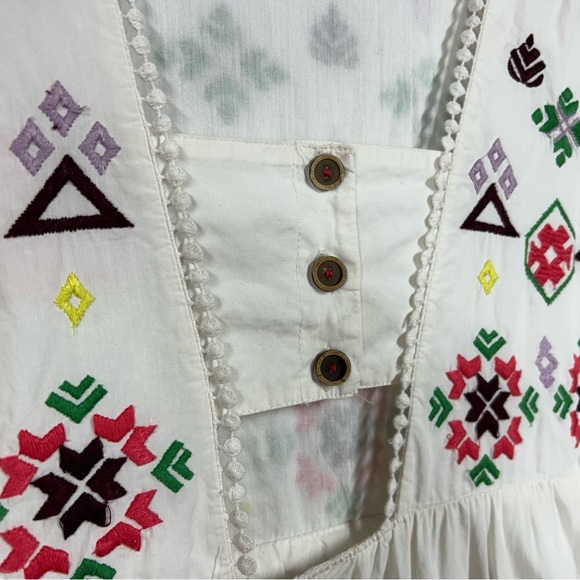 Anthropologie Dolly Embroidered Boho Mini Dress Sz M - Picture 6 of 8